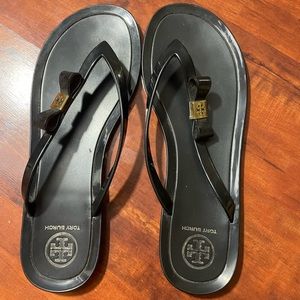 Tory Burch black thong sandals